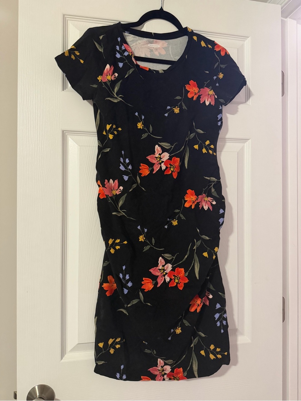 Old Navy Maternity Black Floral Dress Medium